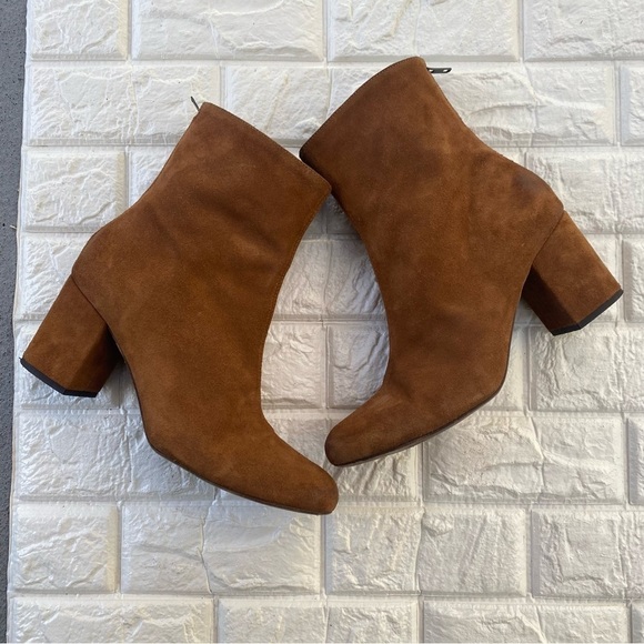 Free People Cecile Ankle Boot Brown Suede Leather Size 41us 10 - Picture 1 of 9